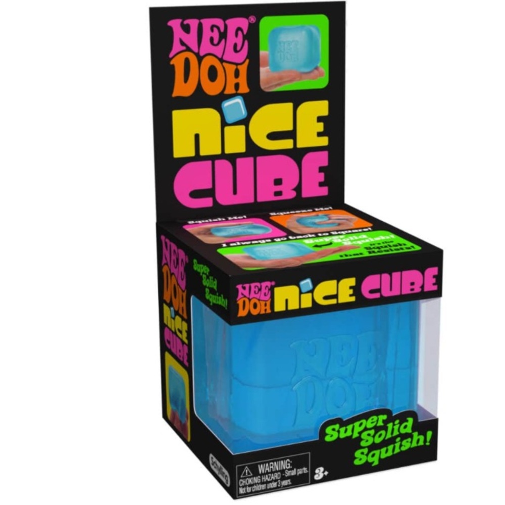 NeeDoh Nice Cube Super Solid Squish Toy - Blue